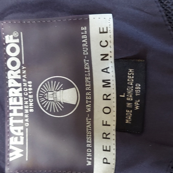 Weatherproof Performance Durable Pullover Dark Blue Large Water Repellant - Picture 10 of 10